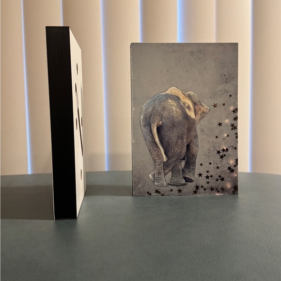Elegant Elephants: A Playful Collection|Two 5x7 Asian Elephants Mounted Wall Art - Picture 3 of 8